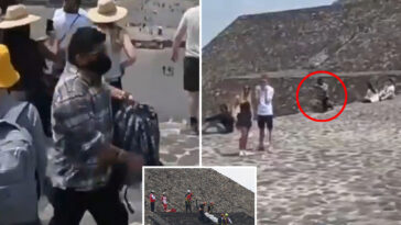 mexican-pyramid-shooter-caught-on-video-calmly-setting-up-gun,-shooting-as-shocked-tourists-flee
