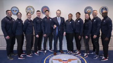 military-olympians-honored-at-the-pentagon,-against-backdrop-of-iran-war