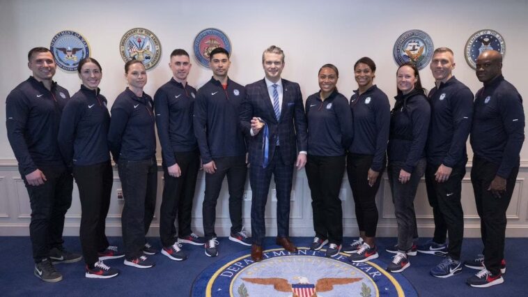 military-olympians-honored-at-the-pentagon,-against-backdrop-of-iran-war