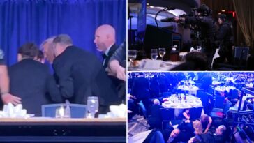 chaos-at-the-white-house-correspondents’-dinner-after-shots-rang-out-and-trump-was-evacuated:-photos