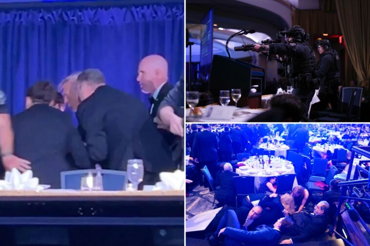chaos-at-the-white-house-correspondents’-dinner-after-shots-rang-out-and-trump-was-evacuated:-photos