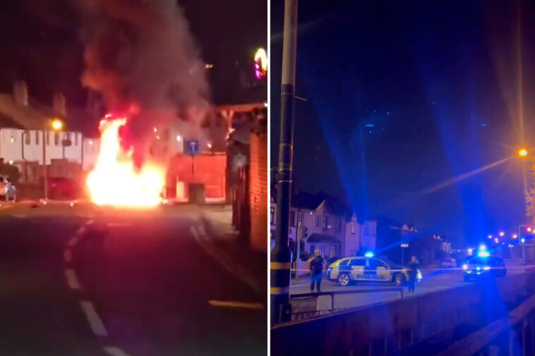 “major-security-alert”-in-northern-ireland-as-car-explodes-outside-police-station