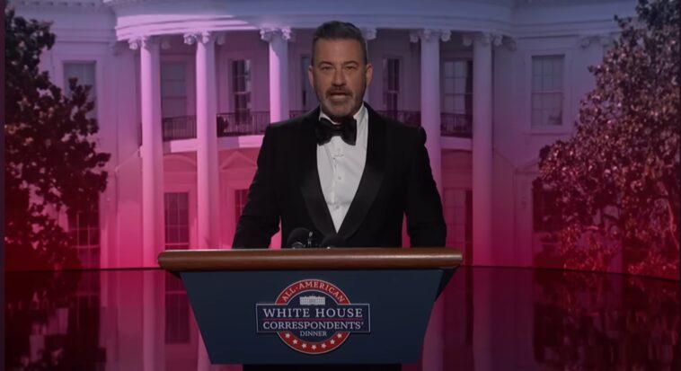 days-before-latest-trump-assassination-attempt,-jimmy-kimmel-gave-mock-white-house-correspondents’-dinner-speech-taunting-first-lady-melania:-“mrs.-trump,-you-have-a-glow-like-an-expectant-widow”