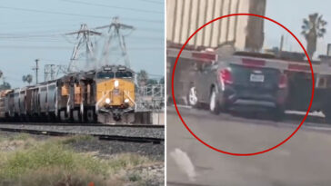 terrifying-moment-18-year-old-woman’s-car-is-obliterated-on-railway-as-she-sits-in-it-suffering-medical-emergency