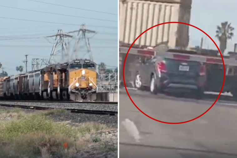 terrifying-moment-18-year-old-woman’s-car-is-obliterated-on-railway-as-she-sits-in-it-suffering-medical-emergency