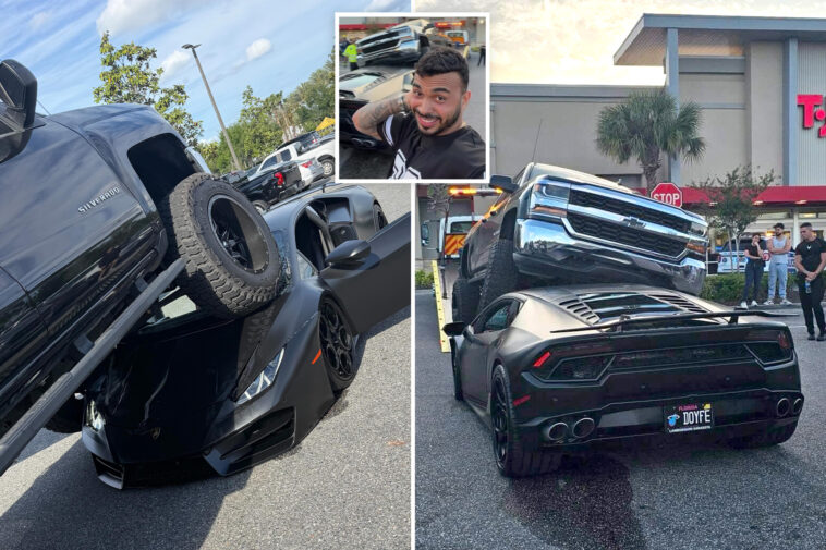 shocking-video-shows-florida-pickup-truck-crushing-$250k-lamborghini-driver-bought-just-5-months-ago