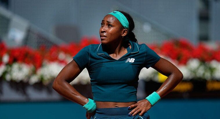 coco-gauff-vomits-mid-match,-still-secures-win-as-illness-rips-through-madrid-open