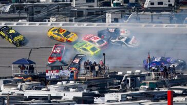 watch:-bubba-wallace-sparks-nascar-mega-crash-that-sweeps-up-the-majority-of-the-field