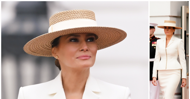 fashion-notes:-first-lady-melania-trump-hosts-british-royals-in-ralph-lauren-suit,-eric-javits-hat