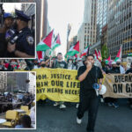 protesters-scream-revolting-anti-israel-slurs-at-diners-outside-nyc-jewish-restaurant,-call-to-‘bomb-israel’