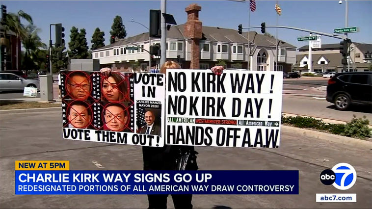 ‘are-you-effing-kidding-me?’:-california-residents-react-to-street-being-renamed-after-charlie-kirk