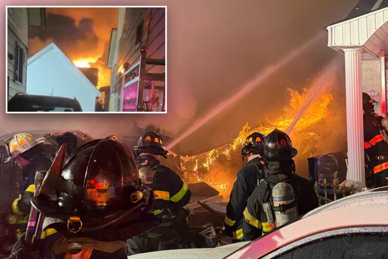 nypd-cops-responding-to-knife-dispute-among-10-hurt-as-queens-house-explodes,-burns-down