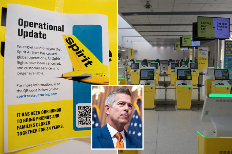 us-transportation-secretary-duffy-announces-measures-to-support-customers,-employees-left-in-lurch-by-spirit-airlines-shutdown