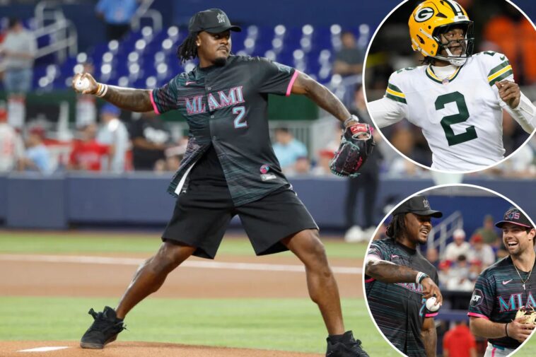 dolphins-qb-malik-willis-throws-horrendous-first-pitch-at-marlins-game-—and-gets-trolled-by-mlb
