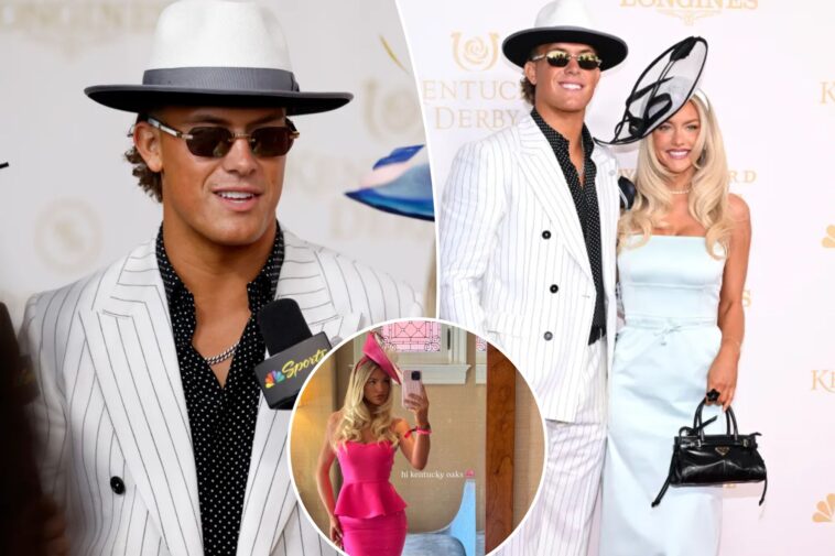 jaxson-dart,-girlfriend-marissa-ayers-stun-at-2026-kentucky-derby