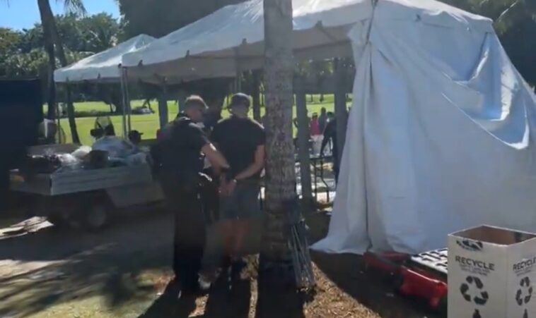 secret-service-cuffs-protestor-at-trump-national-doral-in-florida-(video)