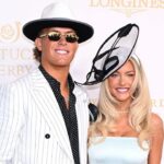 giants’-jaxson-dart,-marissa-ayers-rock-flashy-outfits-during-kentucky-derby-weekend