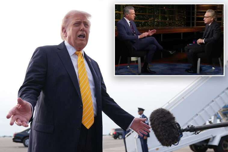 trump-rips-‘weak,’-‘totally-deficient’-bill-maher’s-chat-with-‘dumb’-newsom