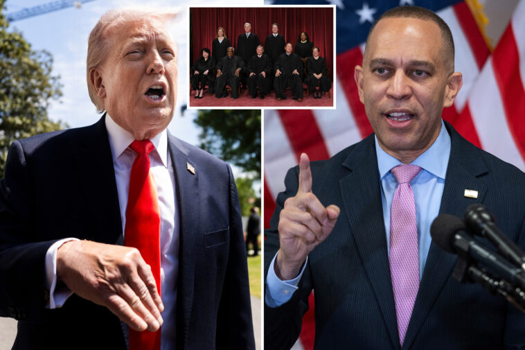trump-demands-hakeem-jeffries-‘impeachment’-after-top-house-dem-trashes-supreme-court