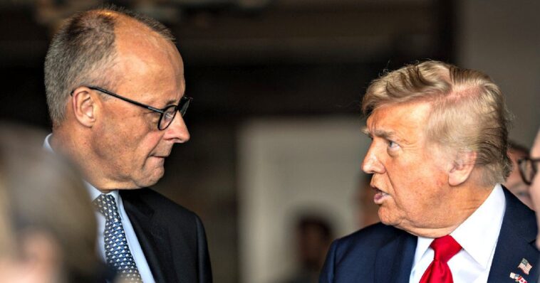 trump-warns-us-will-cut-‘much-further’-than-5,000-troops-in-germany,-as-chancellor-merz-tries-to-walk-back-his-criticism-of-iran-military-operations-(videos)