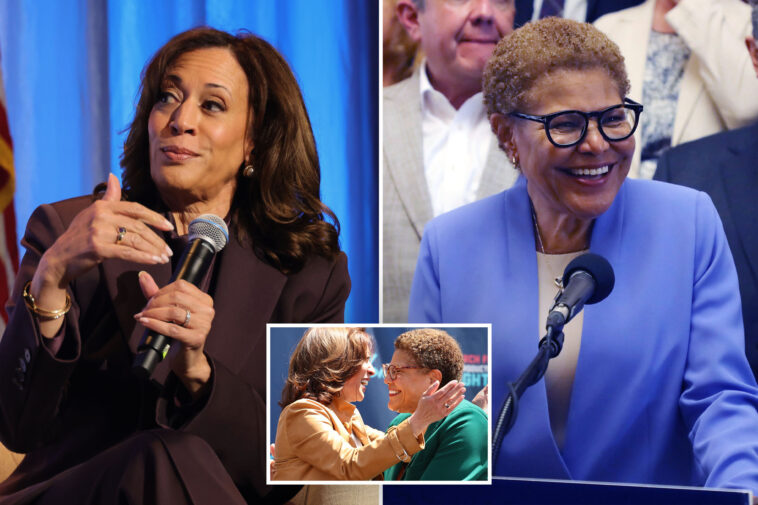 kamala-harris-endorses-karen-bass-for-la-mayor,-claiming-she’s-stamped-out-crime-and-homelessness
