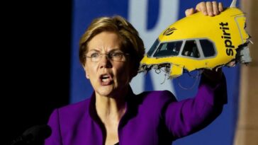 elizabeth-warren-proudly-displays-scalp-of-spirit-airlines