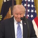 trump-jokes-about-leaving-office-in-‘eight-or-nine-years,’-white-house-crowd-bursts-into-applause-(video)