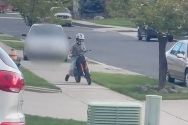 insane-moment-driver-chases-child-down-sidewalk-of-suburban-neighborhood-with-her-car:-‘this-woman-is-crazy!’