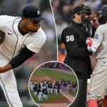 framber-valdez-ejected-for-plunking-trevor-story-as-tigers,-red-sox-clear-benches