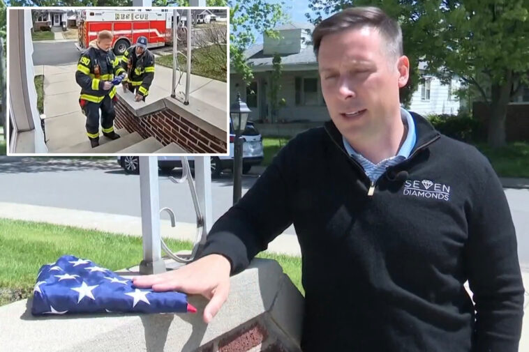 indiana-firefighter-duo-return-lost-american-flag-to-stranger’s-home:-‘it-doesn’t-hurt-to-help-a-neighbor’