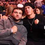 giants-stars-jaxson-dart,-cam-skattebo-headbutt-at-ufc-328-in-newark