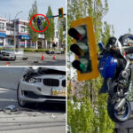 motorcycle-flies-onto-traffic-light-pole-after-head-on-collision-with bmw,-wild-video-shows 