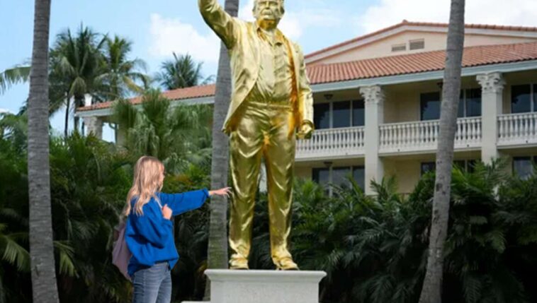 woman-healed-of-liberalism-after-touching-golden-trump-statue