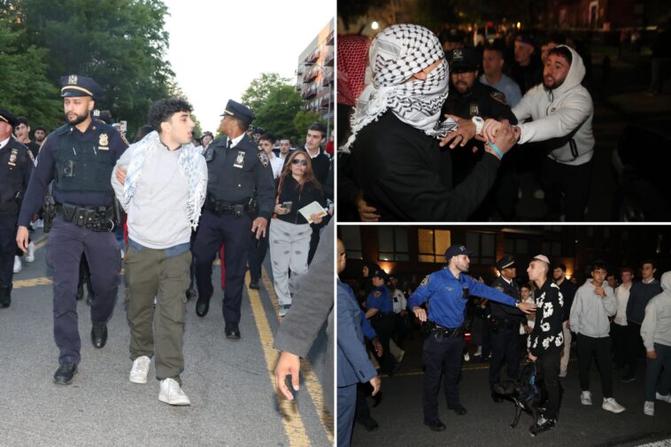 at-least-3-arrested-after-anti-israel-mob-clashes-with-counter-protesters-near-nyc-synagogue