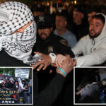 disturbing-video-shows-violent-anti-israel-protesters-yanking-jewish-woman’s-hair,-pointing-strobe-light-in-orthodox-boy’s-face-during-wild-nyc-rally