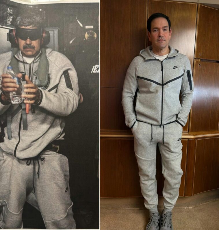 marco-rubio-is-actually-wearing-nicolas-maduro’s-nike-sweatsuit-on-air-force-one