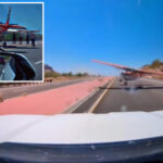 family-of-4-in-truck-narrowly-avoids-being-flattened-by-plane-landing-on-arizona-highway:-video