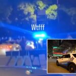 chicago-teen-takeover-mob-rams-police-cruiser-backward,-swarms-car-as-onlookers-cheer:-video