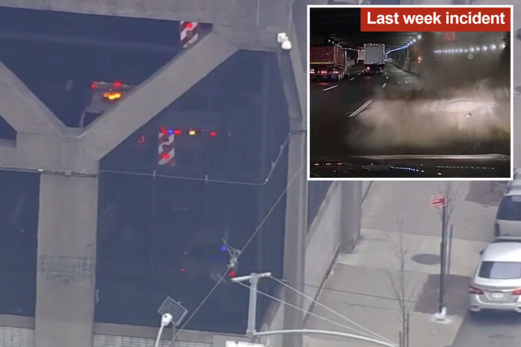 debris-rains-onto-nyc-highway,-injuring-1-and-causing-traffic-nightmare