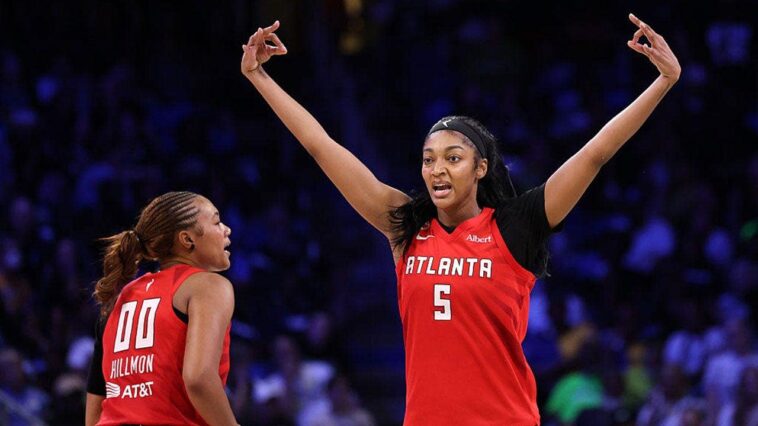 angel-reese-embraces-villain-role-in-dallas,-flexing-and-taunting-fans-in-atlanta-dream’s-win-over-wings