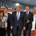 beijing-rolls-out-the-red-carpet-for-trump:-bright-lights-and-hundreds-of-children-greet-president-in-china