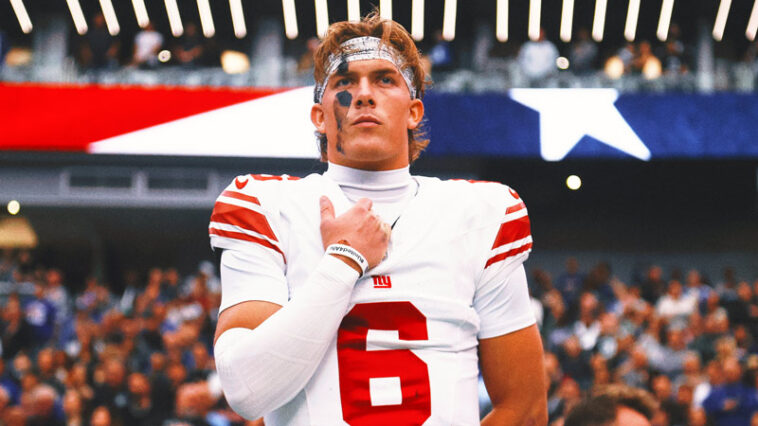 giants-qb-jaxson-dart-on-john-harbaugh:-‘couldn’t-think-of-better-coach’-to-have