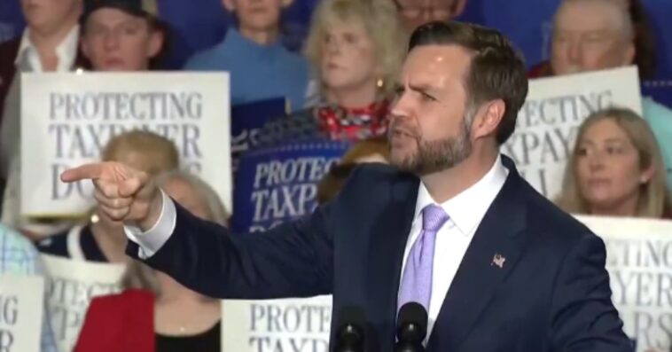 jd-vance-calls-for-prayers-and-ends-anti-fraud-rally-in-maine-early-after-noticing-audience-member-having-medical-emergency-(video)