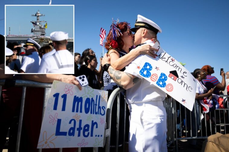 uss-ford,-world’s-largest-aircraft-carrier,-returns-home-after-11-month-deployment:-‘job-well-done’