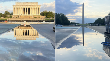 trump-shares-stunning-photos-of-lincoln-memorial-reflecting-pool-renovation,-says-project-is-ahead-of-schedule
