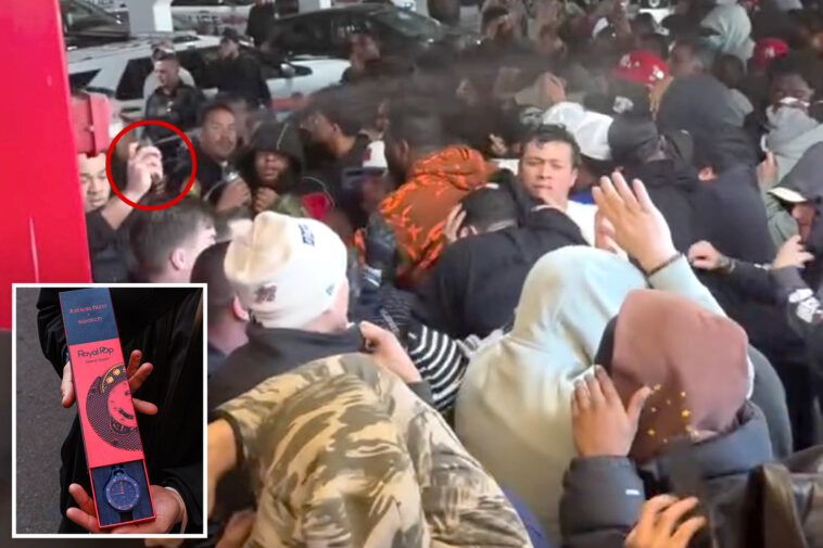 video-shows-swatch-psychos-stampede-long-island-mall-for-special-ap-release-as-cop-pepper-sprays-mob