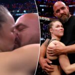 ronda-rousey-kisses-husband-travis-browne-after-17-second-win:-‘i-wanna-have-some-more-babies’