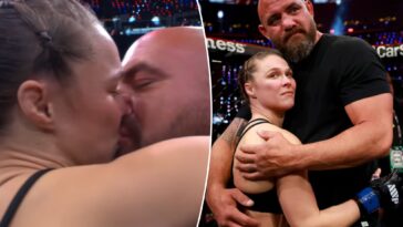 ronda-rousey-kisses-husband-travis-browne-after-17-second-win:-‘i-wanna-have-some-more-babies’