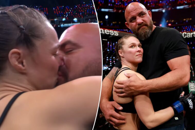ronda-rousey-kisses-husband-travis-browne-after-17-second-win:-‘i-wanna-have-some-more-babies’