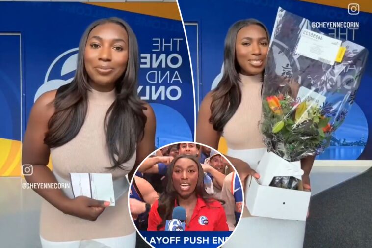 knicks-fans-send-flowers-with-cheeky-message-to-viral-philly-reporter-who-they-bombarded-on-live-tv
